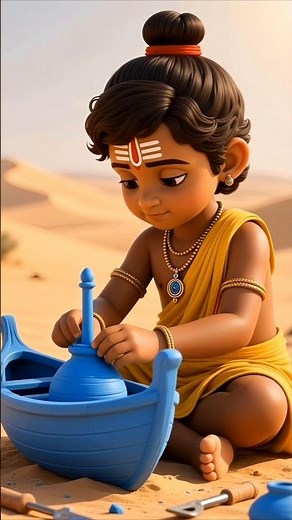 முருகன் களிமண்ணால் படகு செய்கிறான் | #shorts