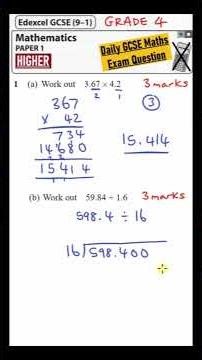 GCSE Maths Higher - Daily Exam Question - Day 138 (Multiplying & Dividing Decimals)