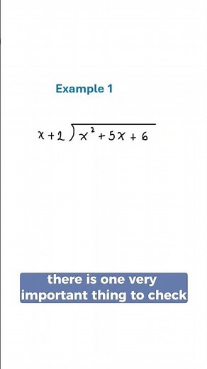 Before You Start Polynomial Long Division