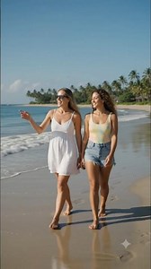 🏖️ Beach Day with Besties! 💕 Fun Girls Talk & Ocean Vibes #Shorts