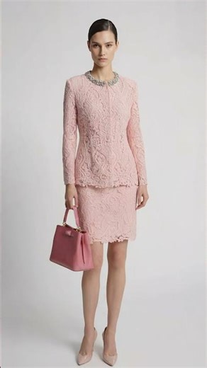 Glimmer in Lace: The Pink DW Suit ✨ #luxuryfashion #fashion #diorcouture