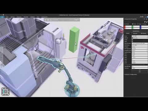 Visual Components - Pick and Place with Auto Obstacle Avoidance