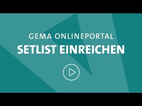 Setlists einreichen im GEMA Onlineportal