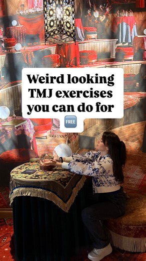 Funny looking but effective 💁🏻 There’s a lot of things we can do for TMJ issues and honestly is varies on each person and how they’re showing up therapy (how severe, weak, strong, etc they are) These exercises also overlap with classic myofunctional movements…why? Because tongue control and strength matter for them both. I typically have people do these movements until they feel stretched and or tired (again, just depends). If you have hypermobility issues always proceed with caution ⚠️ #tmj #