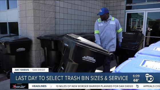 Sept. 30 is last day for San Diego customers to choose trash bin sizes and service