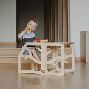 [Hot Item] Learning Stool Learning Stool Folding Toddler Learning Tower Kids Kitchen Tower