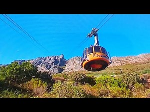 Riding the Table mountain aerial cableway in Cape Town/South Africa