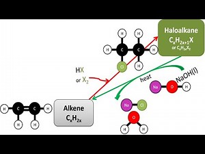 Conversions between alkenes and haloalkanes