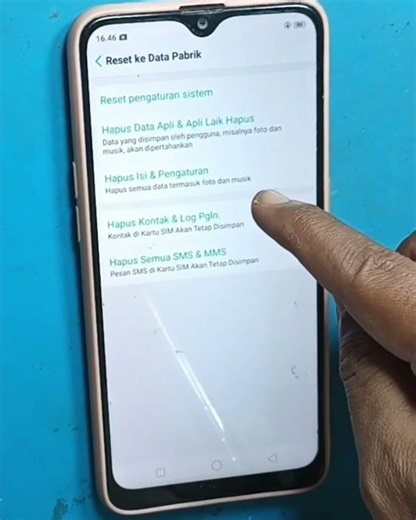 ( link video panjangnya di deskripsi ) Cara Reset oppo a5s ke setelan pabrik amam 100%