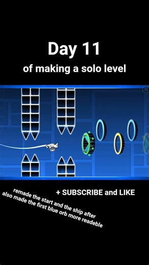 Day 11 of making a #sololevel in #gd #geometrydash #vortrox #zoink #evw #doggie #wpopoff #demonlevel