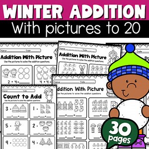 Winter Addition With Picture To 20 | Addition Sums Up to 20