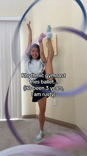 Rhythmic Gymnast Tries Ballet Challenge! #shorts