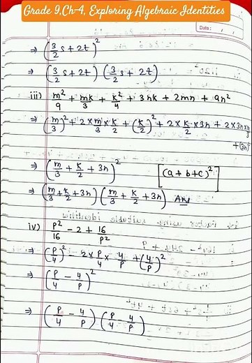 Class 9th, Ch-4, Exploring Algebraic Identities # Ex 4.3 NCERT solutions