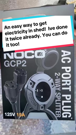 An easy way to get electricity in your shed. If I can do it you can. @noco this is the second one Im using. Both have worked flawlessly. #electricity #shed #DIY @GaryVee thank you very much for your motivational words that helped me start my tiktok and quail journey. im really enjoying it!