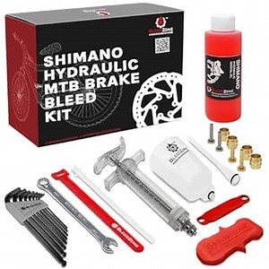BleedZone Pro Brake Bleed Kit for Shimano Hydraulic Brakes, Bike Hydraulic Brake Bleed Kit with 120ml Mineral Oil - Fits with Road, Gravel and Mountain Bike Brakes, Bicycle Brake Bleed Kit