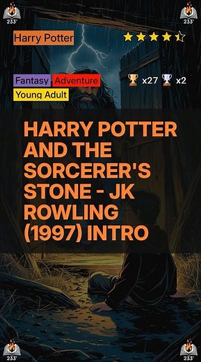 Harry Potter and the Sorcerer's Stone - JK Rowling (1997) Intro (Harry Potter - 1) - 4.47 ⭐️