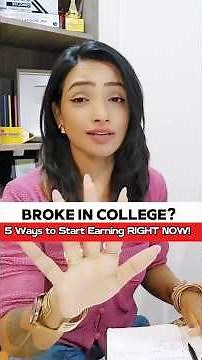 5 BEST WAYS TO EARN AS A COLLEGE STUDENT | BROKE IN COLLEGE MUST WATCH