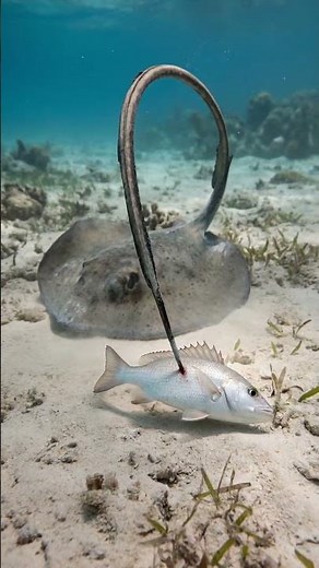 Sting King of the Ocean! ⚡🌊 | The Power of a Stingray’s Tail