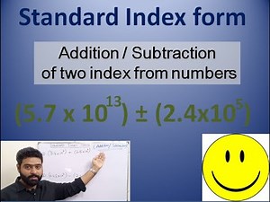 Addition & Subtraction of Standard Index numbers