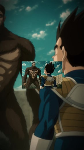 The Beast Titan towers over Vegeta, his voice dripping with arrogance: “So small… so fragile. You really think you can stand against me?” He reaches down with his massive hand, ready to crush the Saiyan prince like an insect. But in an instant, Vegeta vanishes. The Titan’s eyes widen — Vegeta reappears at head level, aura blazing, smirk sharp as steel. “You talk too much.” Vegeta’s hands glow with violent purple energy, power swirling into a devastating sphere. “Galick… GUN!” The blast erupts po