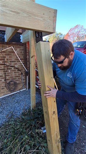 264K views · 1.1K reactions | Notched 6x6 post install on deck #deck | Integrity Deck & Dock | Facebook