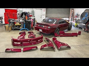 1JZ S14 Ruby Pearl Paint Job COMPLETE!!