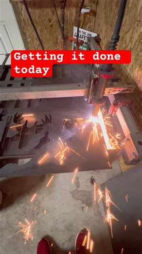 Cutting out some signs on my cnc plasma table