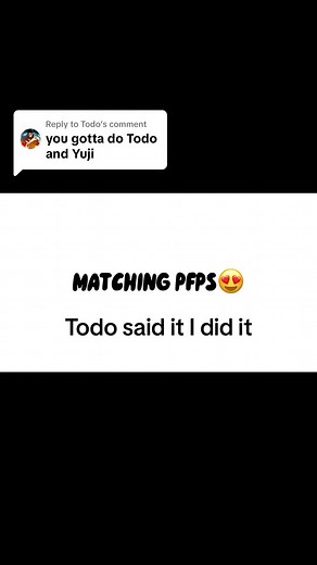 Replying to @Todo Todo and yuji matching pfp | yuji and todo