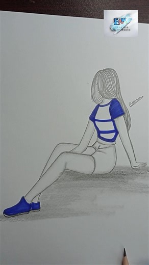 drawing a alone girl #ytshorts #shorts