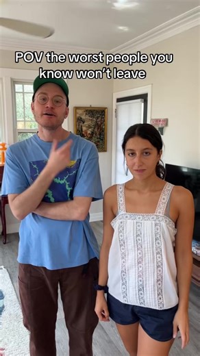 Why does everyone want to show us the door lol @Caroline Cianci #comedy #funny #cringe