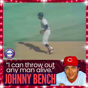 3.1K views · 106 reactions | “I can throw out any man alive.” Johnny Bench | 20th Century Baseball / Shock Me | Facebook