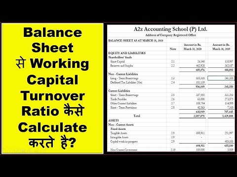 How to calculate Working Capital Turnover Ratio from Balance Sheet | Ratio Analysis
