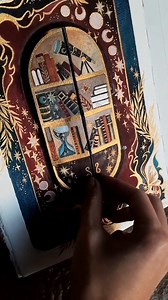 Secret portal through a magical library - yes please @clairechi.art. #beautifulbizarre #childrensillustration #watercolorinspiration #watercolorillustration #popupbook #illustrationartists #illustrationnow #fantasyart #whimsicalart #interactiveart #celestialart #celestial #moonart | Beautiful Bizarre Magazine