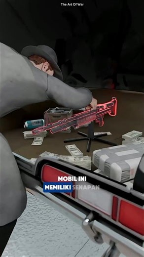 How a Machine Gun Works in a Car Trunk #uniquefacts #animation