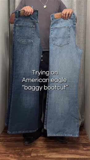 American Eagle Baggy Bootcut Jeans try-on & fit review