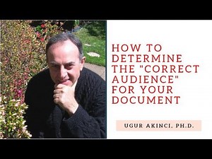 Audience Analysis - How to Determine the "Correct Audience" for Your Document