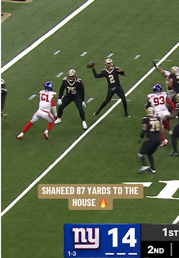 Rashid Shaheed's Fastest Touchdown of the Season