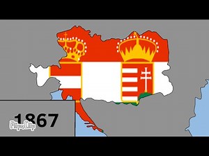 The entire history of Austria-hungry with flags