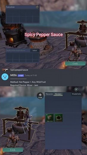 Chimeraland | Spicy Pepper Sauce Recipes - Mix Jam