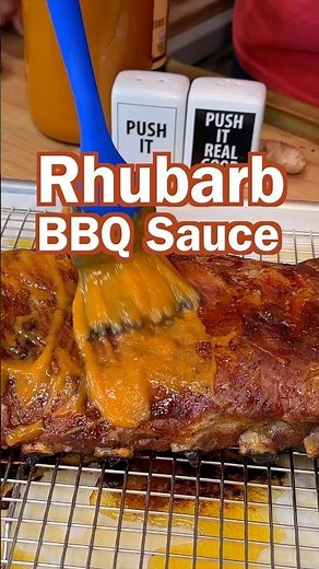 Rhubarb, preserved as a BBQ sauce #rhubarb #bbqsauce