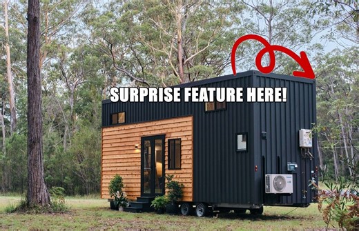 30-ft Tiny House Uses an Automatic Slide-Out to Create Space for the Entire Family
