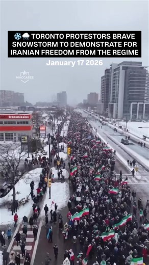 Even a storm couldn’t stop them. Thousands braved a Toronto snowstorm to stand in solidarity with the people of Iran, who continue to risk their lives every day for freedom. While the Iranian regime responds to peaceful protest with bullets, prisons, and executions, people around the world are refusing to look away. This is what solidarity looks like.
