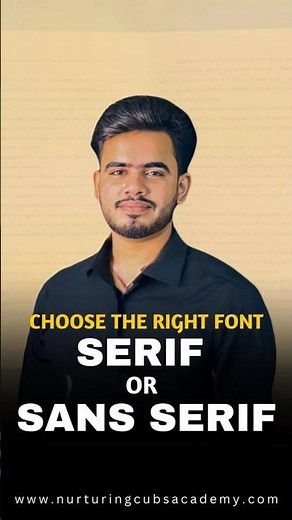 Choose The Right Font ( Serif Or Sans Serif )