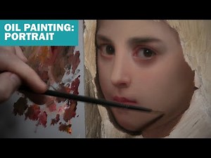 TIME-LAPSE Portrait painting in oil paint. Mastercopy of Bouguereau