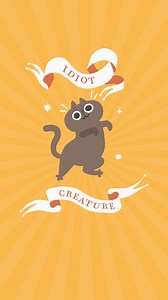 Katya Ross on Instagram: "What is your idiot creature named? Mine’s Beef 💖 #animation #cat #funny #2danimation #ae #digitalart #aftereffects #funnysong #funnycat #catsofinstagram If you recognize the tune, it’s because it’s set to “Beautiful Dreamer” 😉"