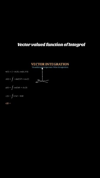 Vector Valued function of Integral #MathHelp #visuallearning #StudyGram #StemEducation #