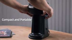 Elite Gourmet EHC208RS Personal Single-Serve Compact Capsule Coffee Maker Brewer, Compatible with K-Cups and Grounds, Reusable Filter, 16 Ounce, Black