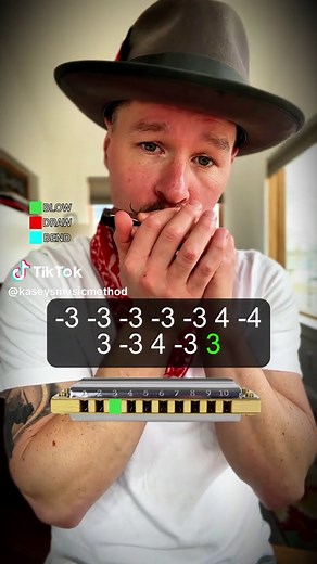 Low Rider Harmonica Tutorial My music books kaseysmusicmethod.com #harmonica #harmonicatutorial #tutorial #fyp #lesson