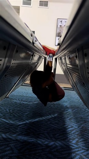 When your kid thinks he’s a bat at the airport 🦇🤣