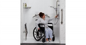 60" x 37" Accessible Shower (Right Drain) | Freedom Showers